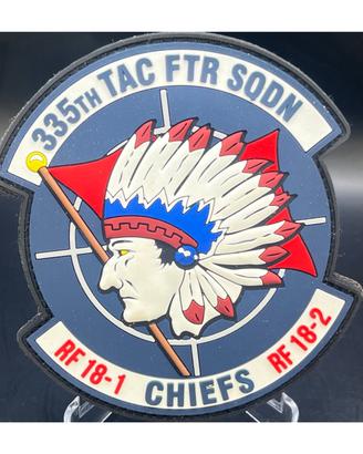 Patch PVC 335th Fighter Sqdn Chiefs Red Flag