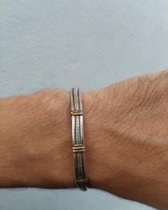 • Bracciale rigido in Argento e oro 