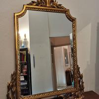 Specchio Antico Barocco Dorato 80x110 cm Vintage