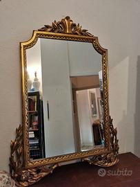 Specchio Antico Barocco Dorato 80x110 cm Vintage