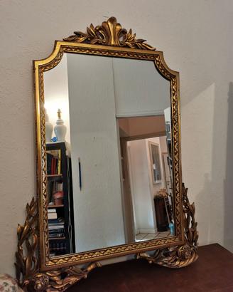Specchio Antico Barocco Dorato 80x110 cm Vintage