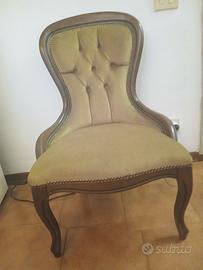 sedia imbottita in velluto