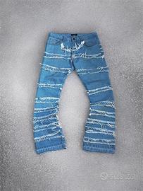 Jeans Flare con strappi orrizontali Effemme