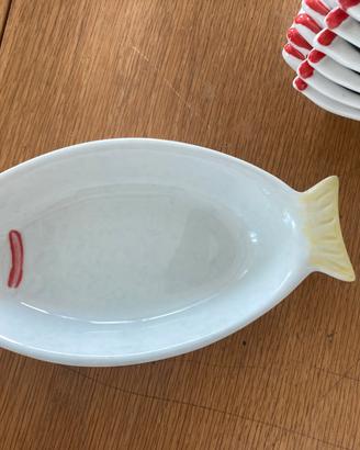 Set 8 piatti ceramica dipinti a mano
