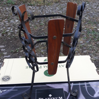 PORTAVASI in ferro battuto lavorato per giardino