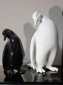 Coppia di Pinguini modernisti, ceramica, Anni '60