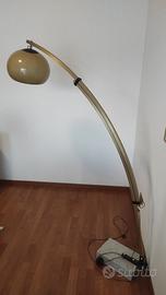 lampada da terra vintage anni 70 alluminio dorato