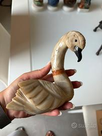 Scultura cigno in pietra Vintage