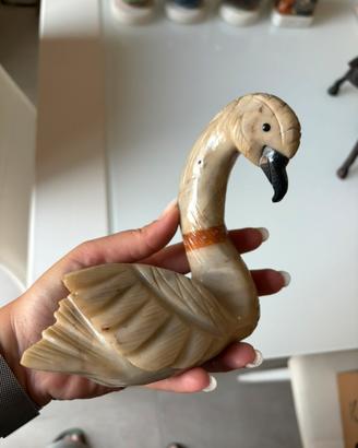 Scultura cigno in pietra Vintage