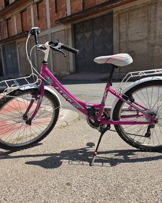Bici bambina 24” Trek rosa + portapacchi + cavalle