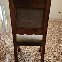 sedie legno e velluto