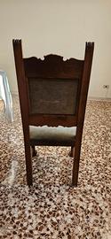 sedie legno e velluto