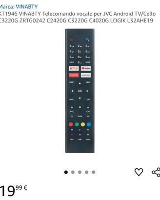 Telecomando per TV Jvc Smart Android/Cello