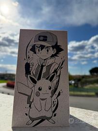 Quadro Pikachu e Ash