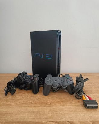 Sony PS2 Playstation 2 FAT nera + 2 controller