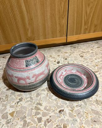 Vaso e porta caramelle in ceramica Made in Italy
