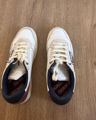 Scarpe colmar bianche blu e marroni