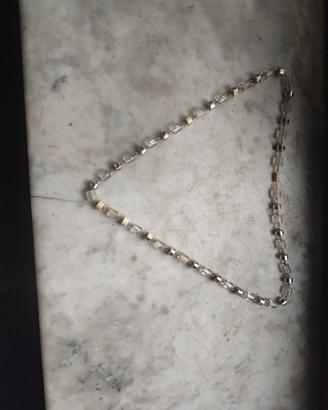 Collana artigianale argentata come nuova