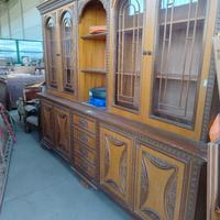 credenza libreria noce