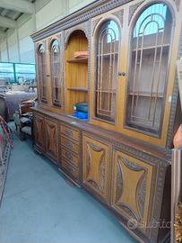 credenza libreria noce