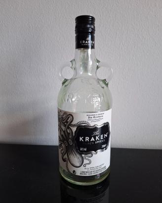 Bottiglia Rum Kraken vuota