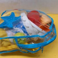 Giochi da spiaggia, secchiello, crivelli, formine