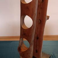 Portabottiglie vino in legno artigianale 4 bottig