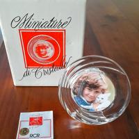 Vintage Miniatura di Cristallo RCR portafoto