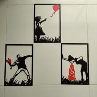 Wall art in metallo Banksy 