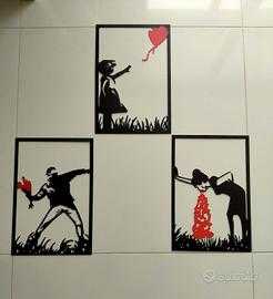 Wall art in metallo Banksy 