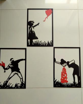 Wall art in metallo Banksy 