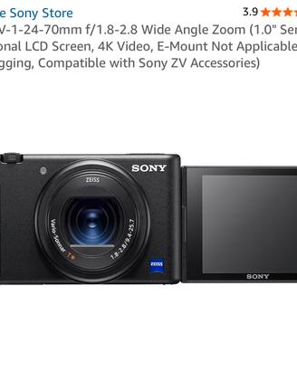Sony ZV-1-24-70mm f/1.8-2.8 Wide Angle Zoom (1.0"