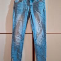 Jeans sfumati con cerniera alla caviglia taglia XS