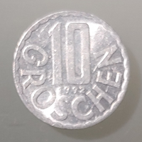 Moneta 10 groschen Austria 1992