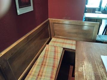 Panca angolare in legno massello
