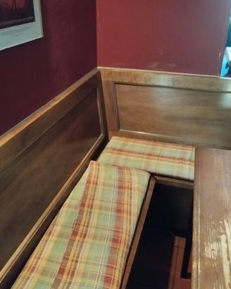 Panca angolare in legno massello