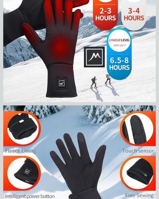 Guanti Riscaldati Elettrici Ricaricabili