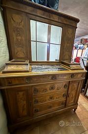 Camera matrimoniale radica e marmo 1925