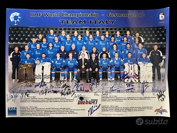 Poster originale autografato Nazionale italiana