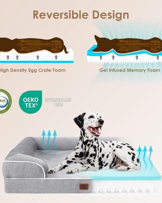 Cuccia cane grande ortopedica impermeabile 112x81c