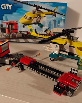 LEGO City 60343 camion trasporto elicottero