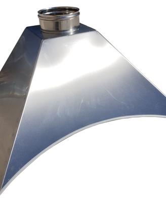 Cappa barbecue acciaio inox cm. 70x50 con archetto