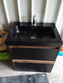 lavabo bagno nero sotto lavabo 