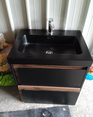lavabo bagno nero sotto lavabo 