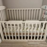 Lettino Erbesi + paracolpi + materasso + piumone