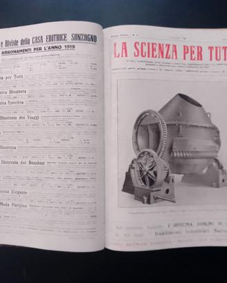24 riviste La scienza per tutti anno 1919 completo