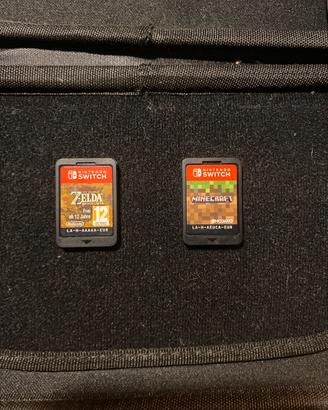 Cartucce fisiche Switch1 Zelda BOTW e Minecraft