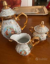 servizio da caffè o tè in porcellana, 