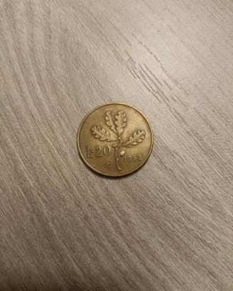 Moneta Rara 20 LIRE 1958 - REPUBBLICA ITALIA