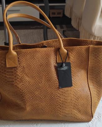 Borsa donna Flacco Roma vera pelle nuova
